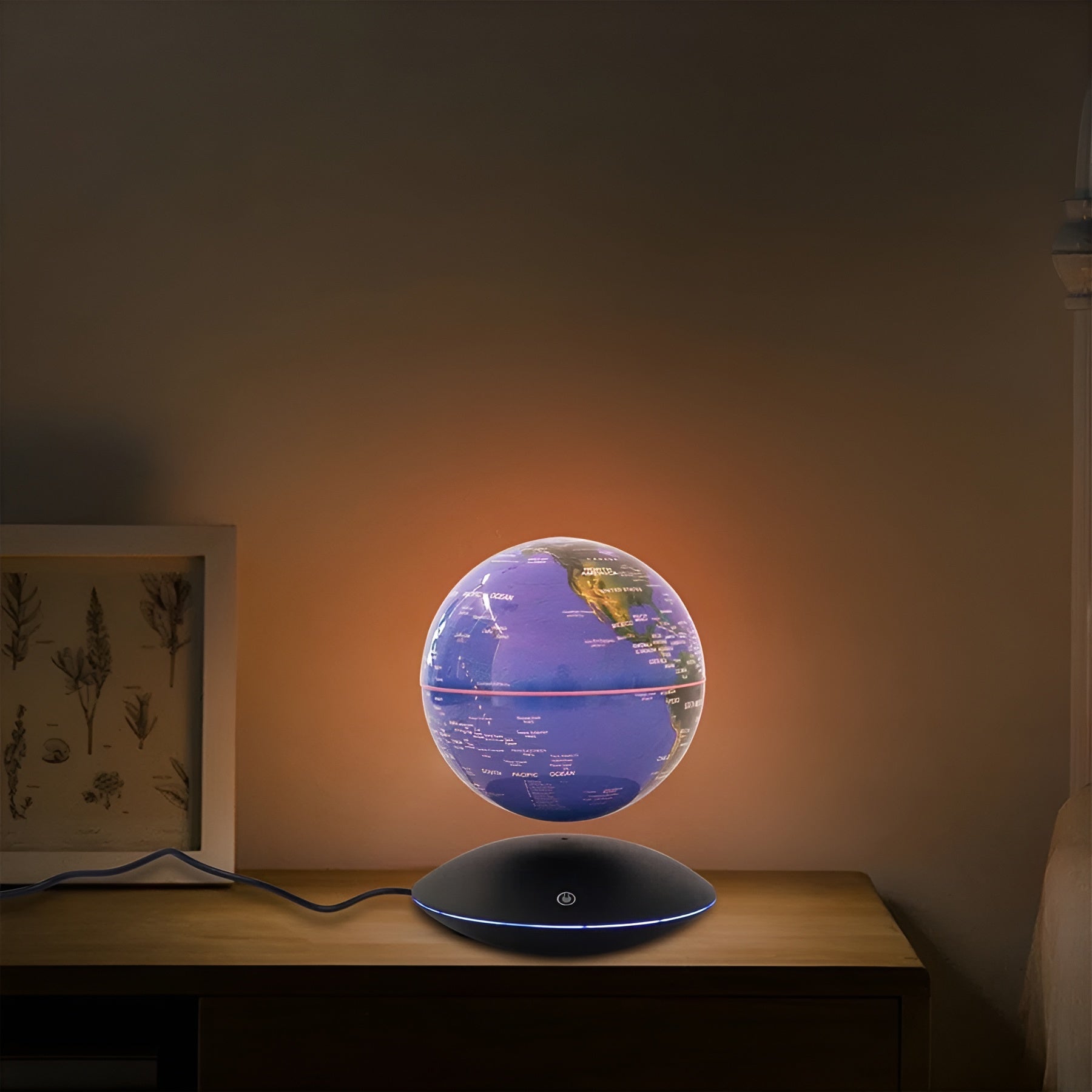 levitation globe with built-in LED lights