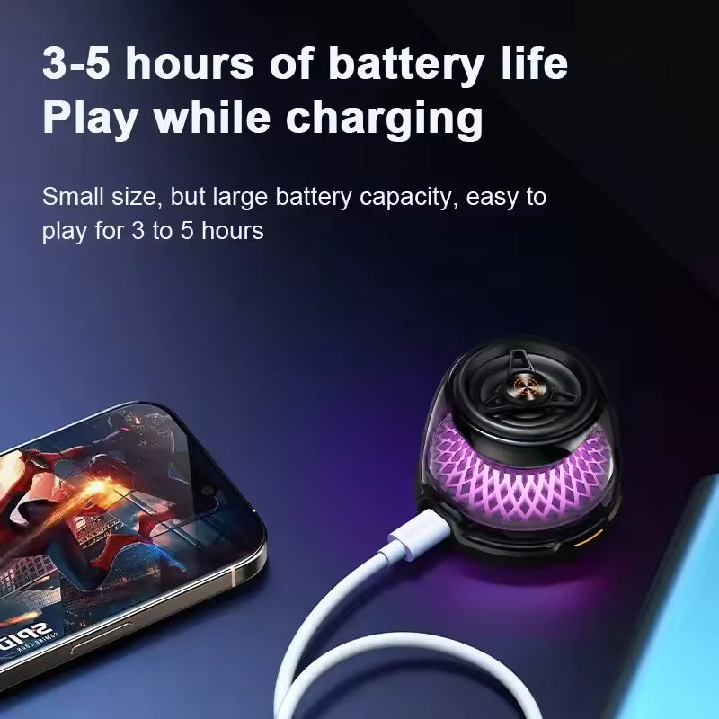 R9 Multi Functional Wireless Charger Mini Portable Bluetooth Speaker Phone Holder RGB Night Light All-in-one Machine HIFI Audio