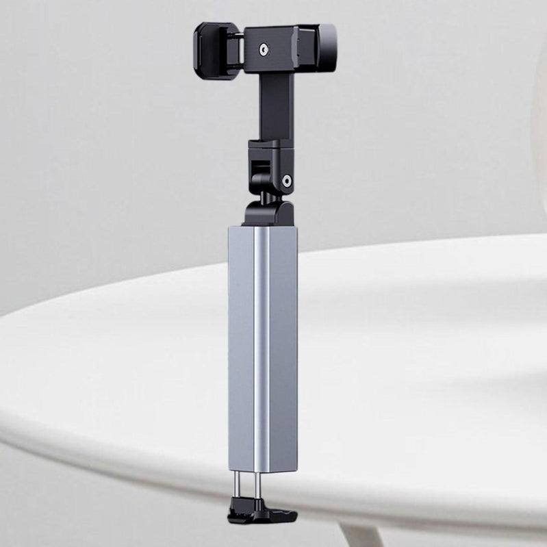 Foldable adjustable aluminum phone and tablet stand, folded flat
