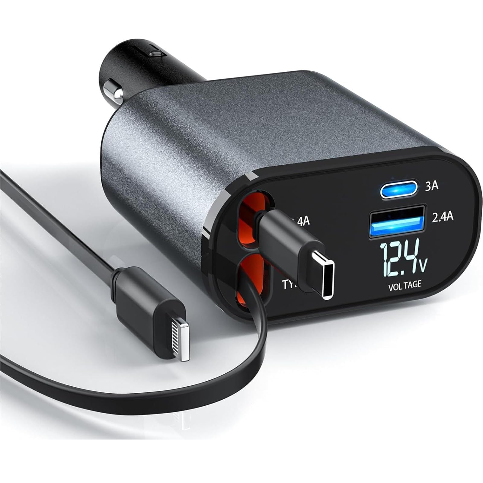 Contact Retractable Car Charger Adapter