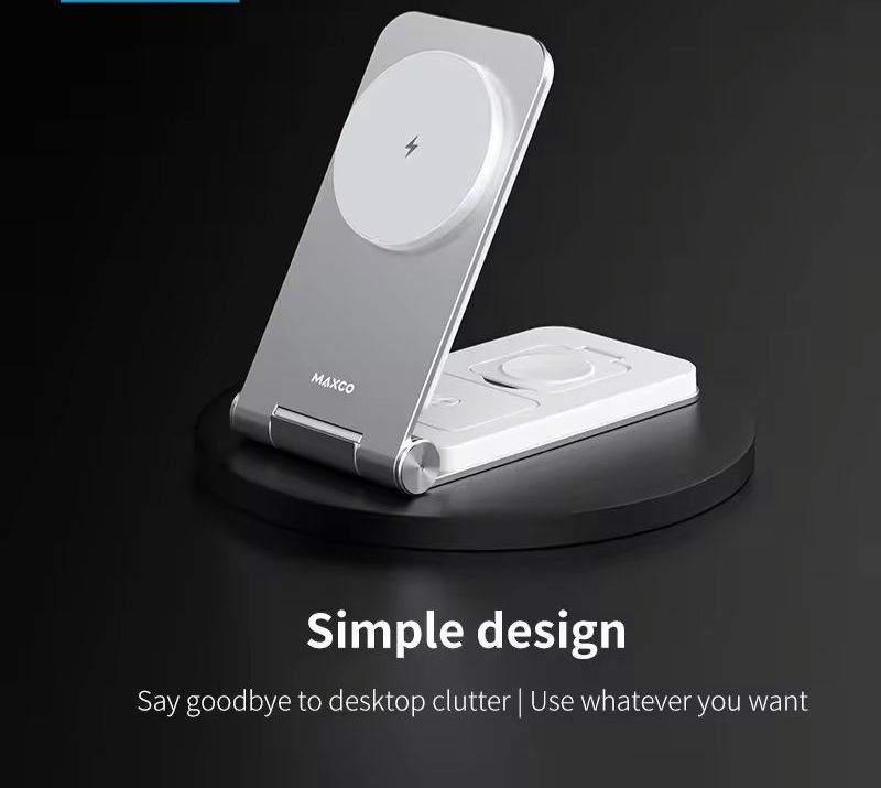 3-in-1 magnetic wireless charging station