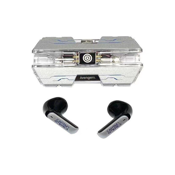 Captain America-themed wireless earbuds