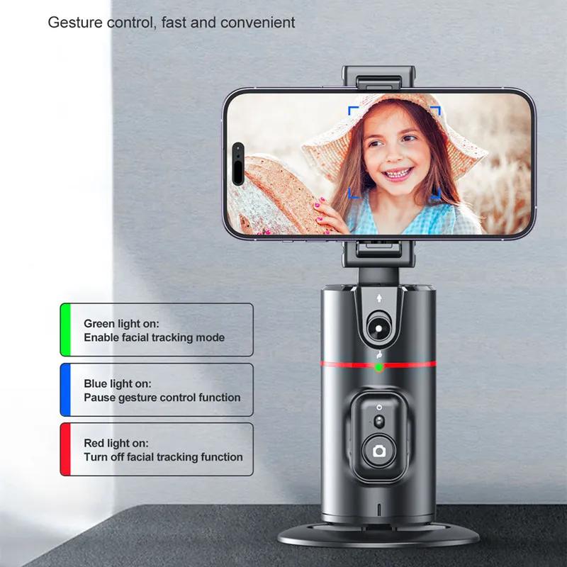 AI auto face tracking phone tripod holder