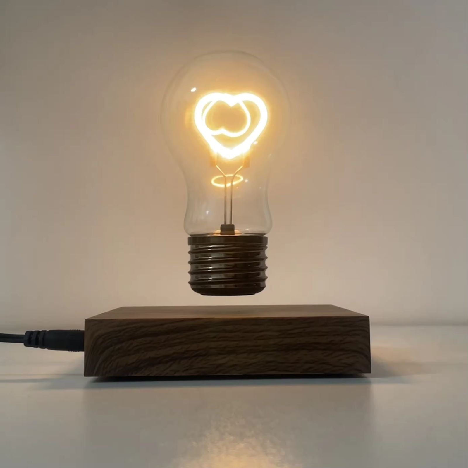 Magnetic Levitation Heart Bulb Light