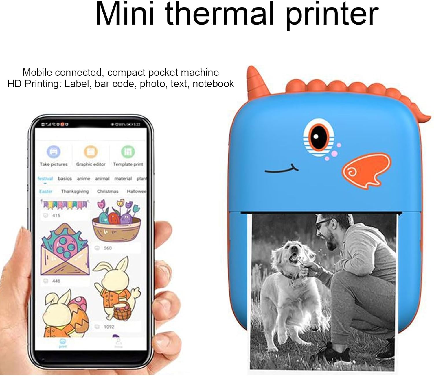 Mini Inkless Thermal Printer