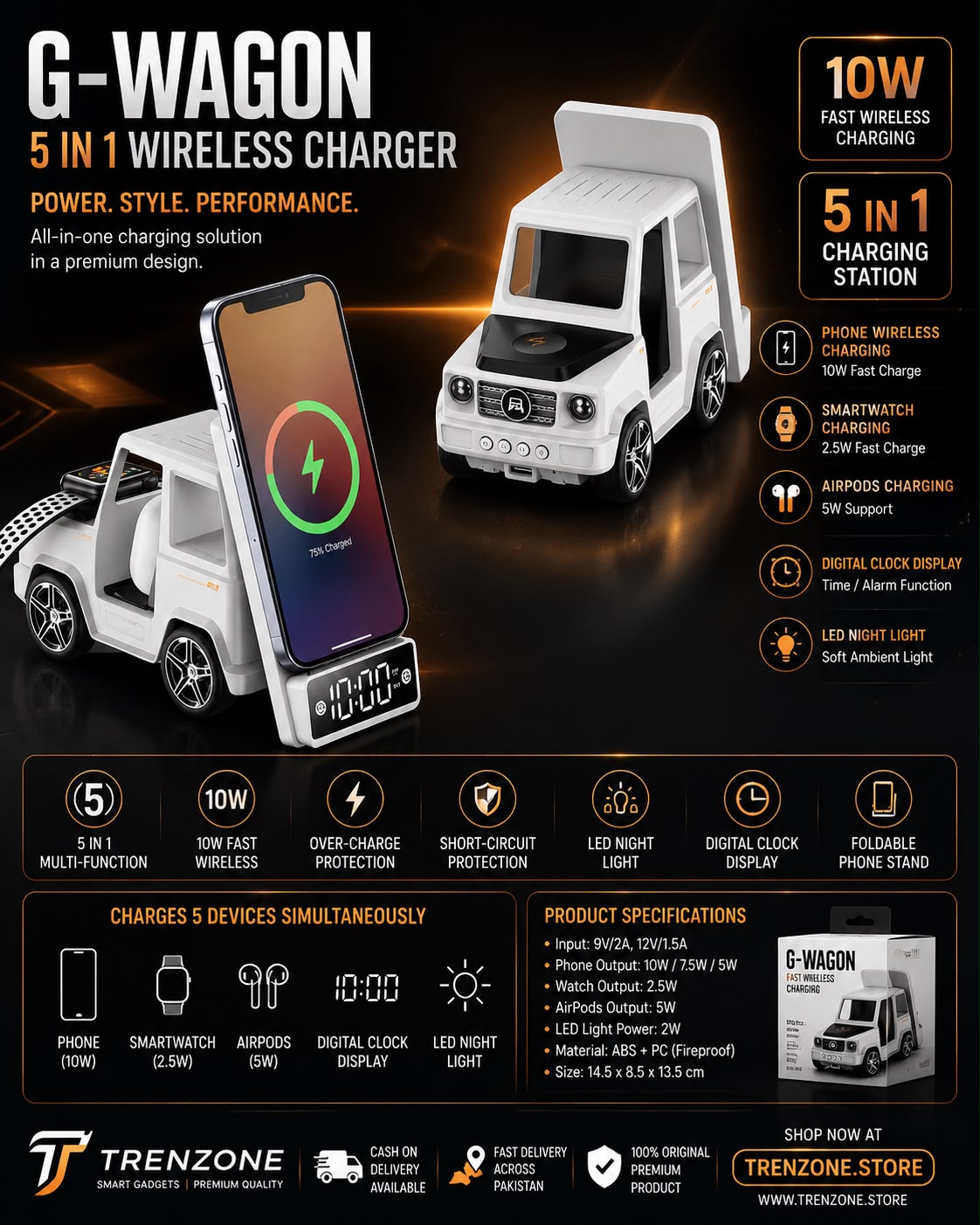 G63 Car-Shaped 15W Wireless Charger