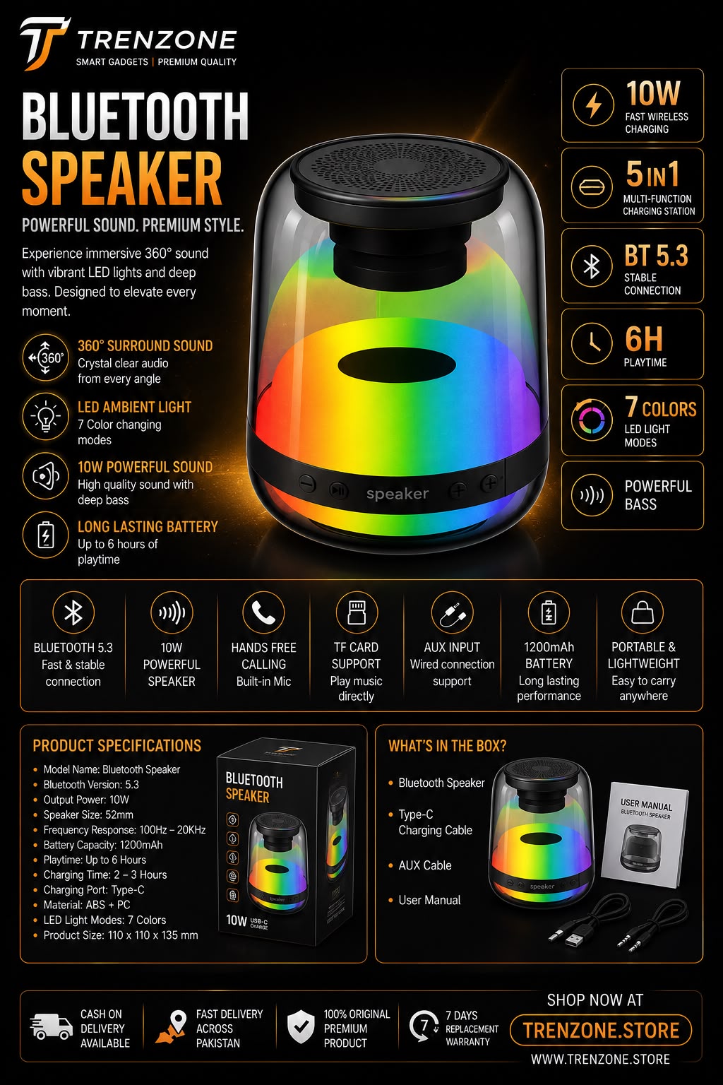 GLASS5MINI WIRELESS SPEAKER