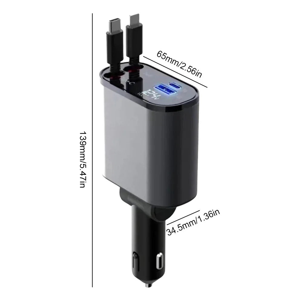 Contact Retractable Car Charger Adapter