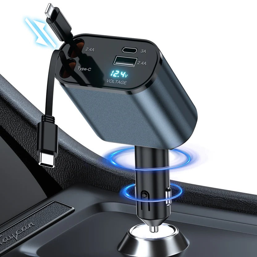 Contact Retractable Car Charger Adapter